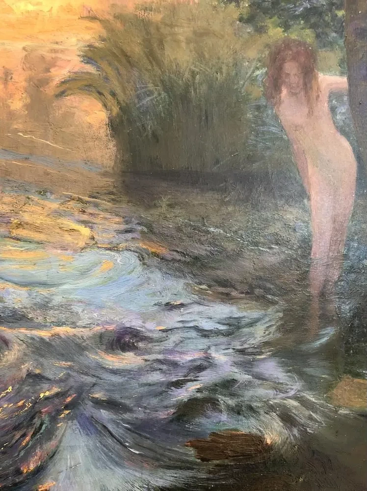 Giovani ninfe al bagno - dettaglio